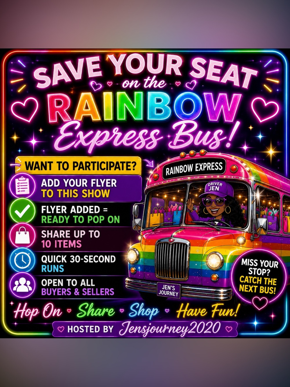 POP Up - Keep a 👀 OUT-Rainbow Express community share show read details below ⬇️ - Picture 3 of 6